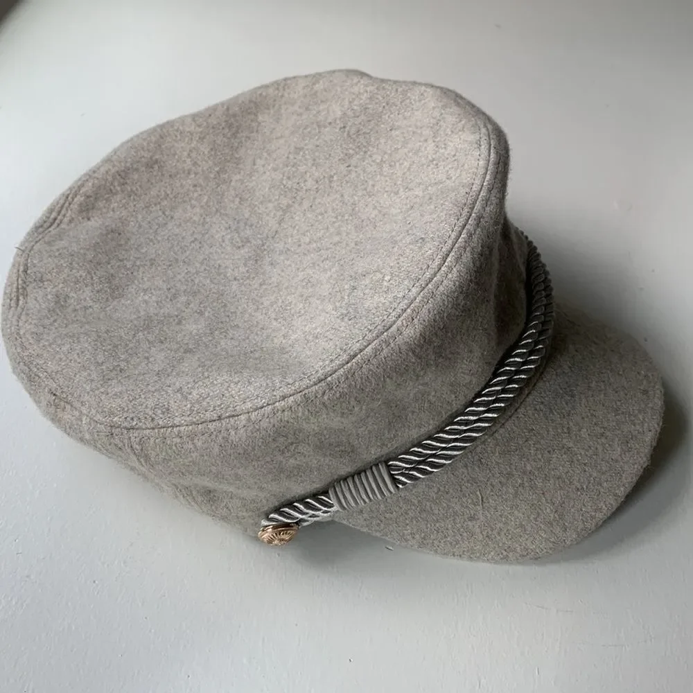 HAT ATTACK hat wool blend elastic back military inspired hat women’s